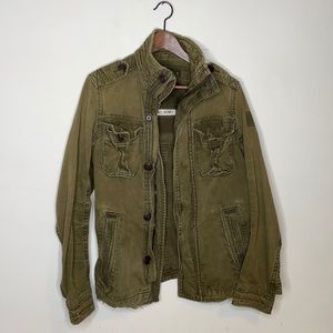 Military Style Army Green Jacket Small